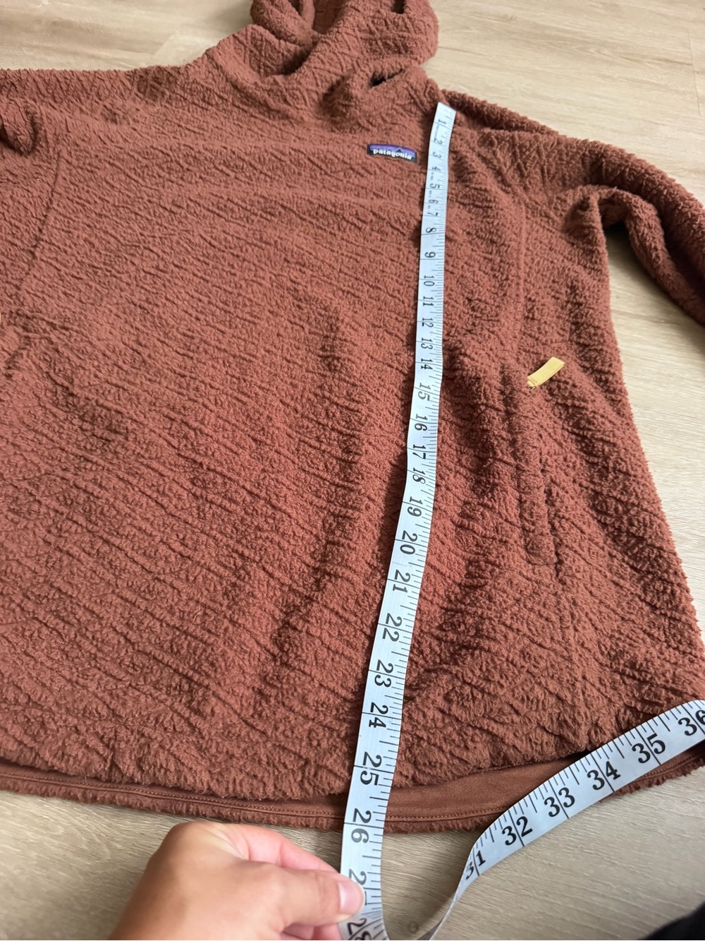 Patagonia Womens Diamond Capra Hoody Brown SZ L - Picture 8 of 10